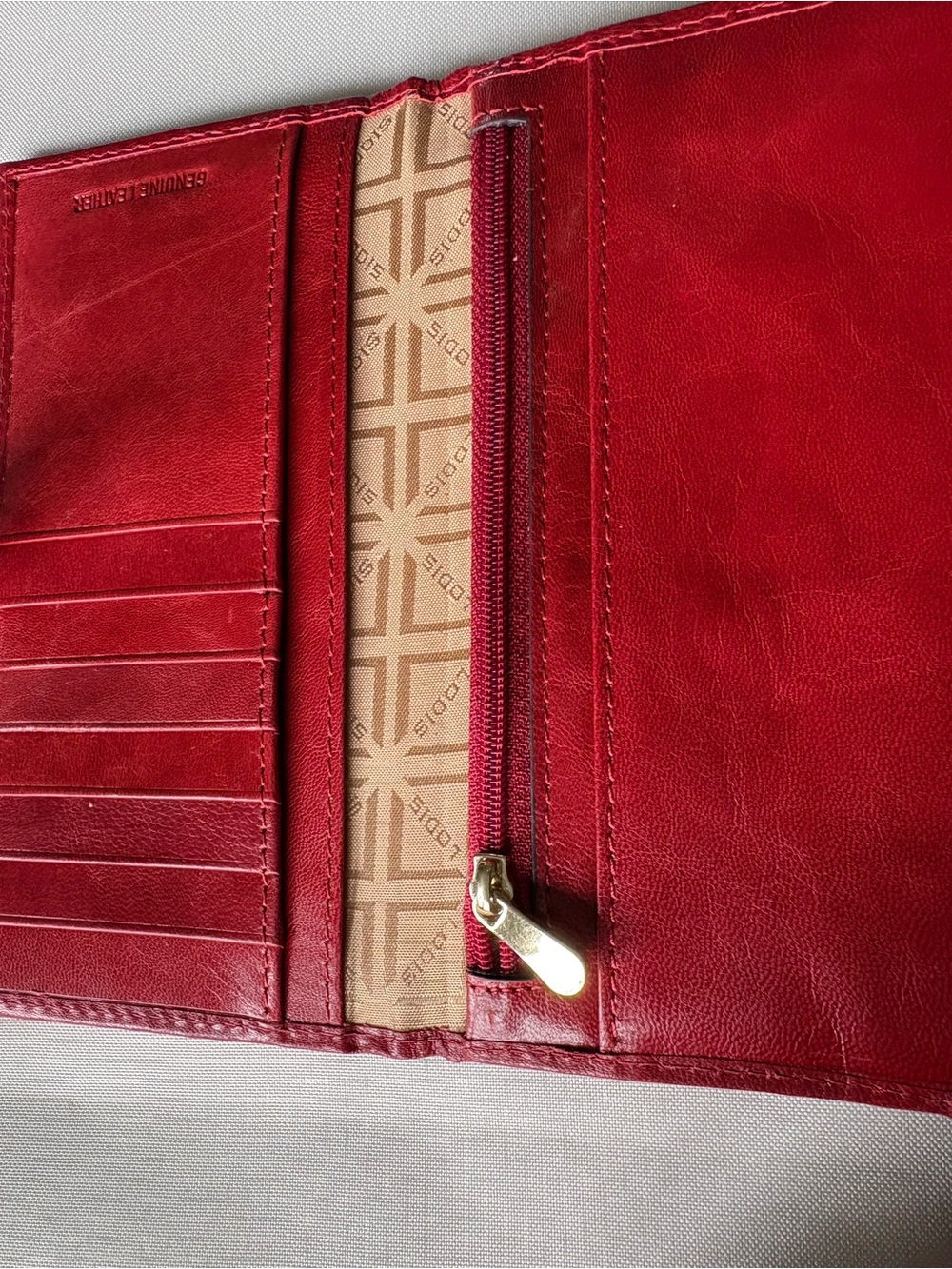 Lodis Luxury Smooth Red Leather Continental Wallet & Removable Card Case Set - Picture 3 of 16
